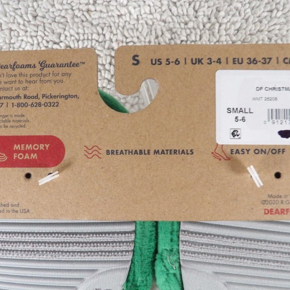 DearFoam Holiday "Official Cookie Tester "Memory Foam Slippers Size S 5-6 - Picture 9 of 9
